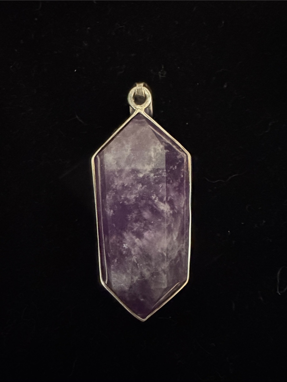 Charles Albert Purple Amethyst Point Pendant Necklace